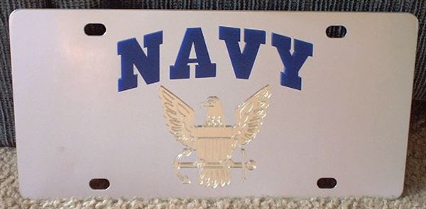 US Navy vanity license plate car tag